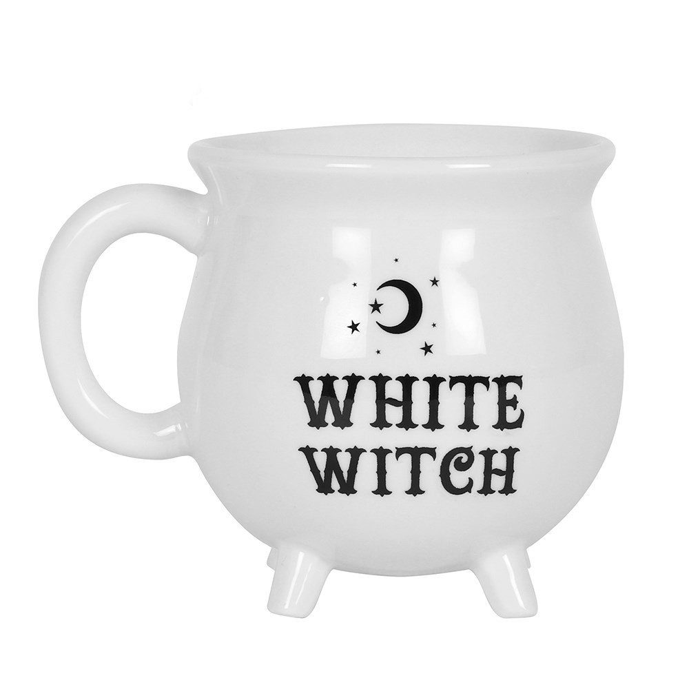 weiß Magic Tasse Hexe Hexenkessel Tasse MystiCalls Black Teetasse Kaffeetasse - Witch