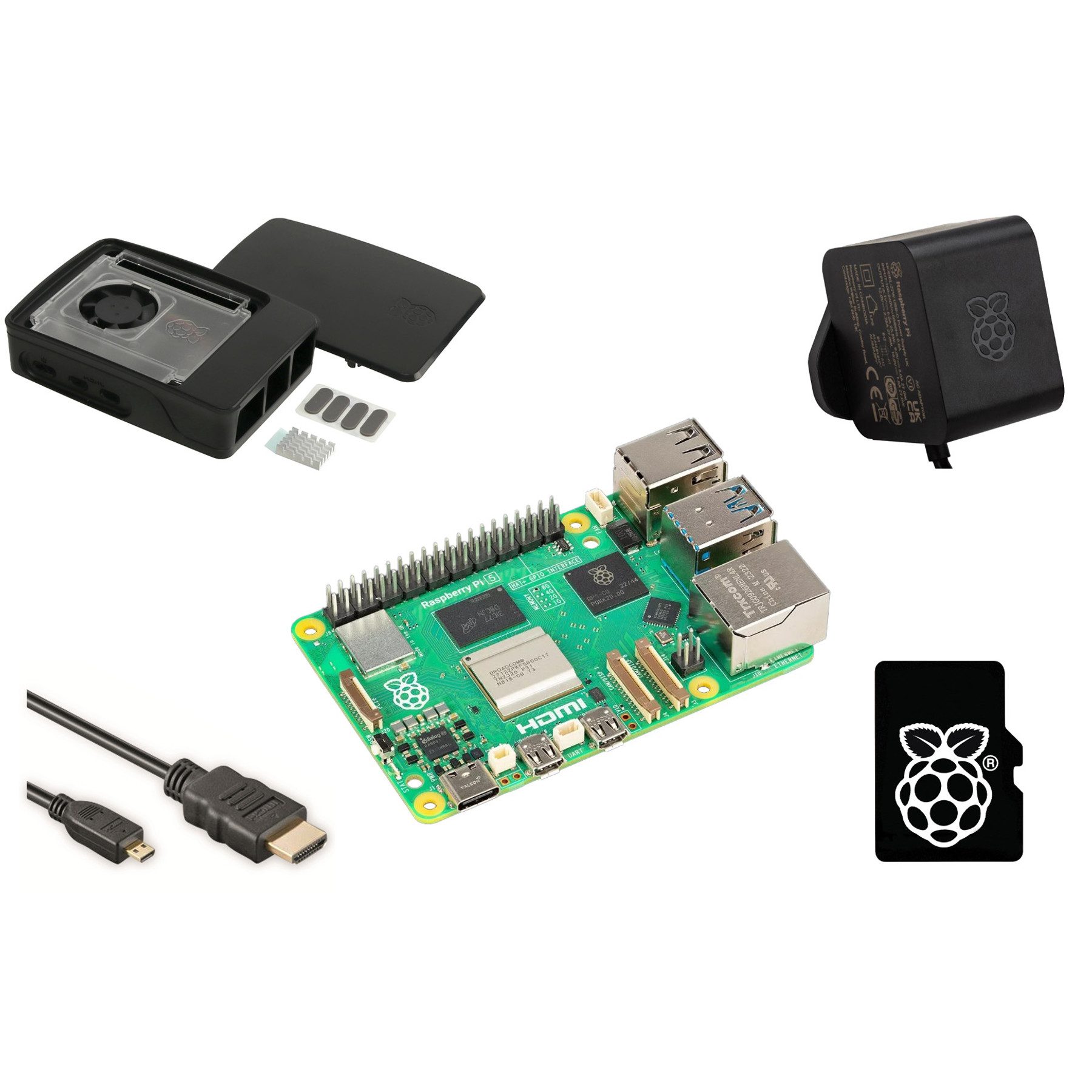 RASPBERRY PI 5 Starter-Set, 4 GB, schwarz Mini-PC
