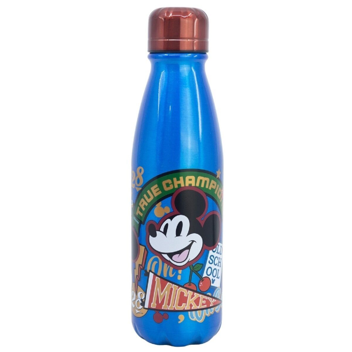 Disney Trinkflasche Disney Mickey Trinkflasche Aluminium, 600ml, mit Sicherheitsverschluss