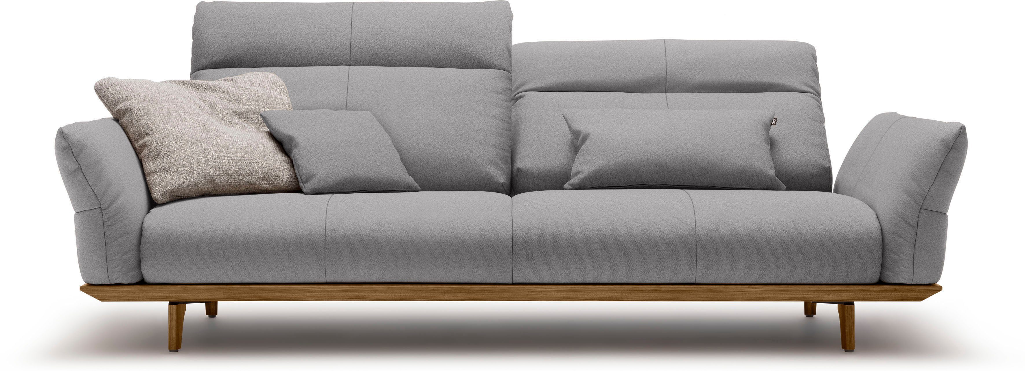 hülsta sofa 3,5-Sitzer hs.460, Sockel und Füße in Nussbaum, Breite 228 cm