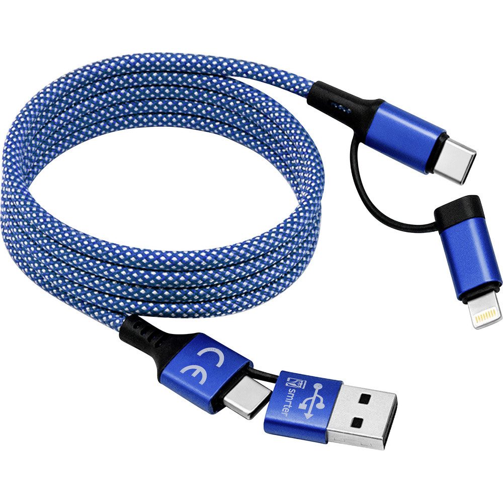 Smrter Smrter USB-Ladekabel USB-C® Stecker, USB-A Stecker, Apple Lightning USB-Kabel, (100.00 cm)