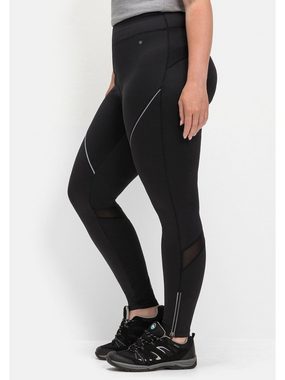 Sheego Leggings Große Größen aus Funktionsware, mit Reißverschlüssen