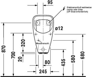 Duravit WC-Komplettset Duravit Elektronik-Urinal UTRONIC 345x31