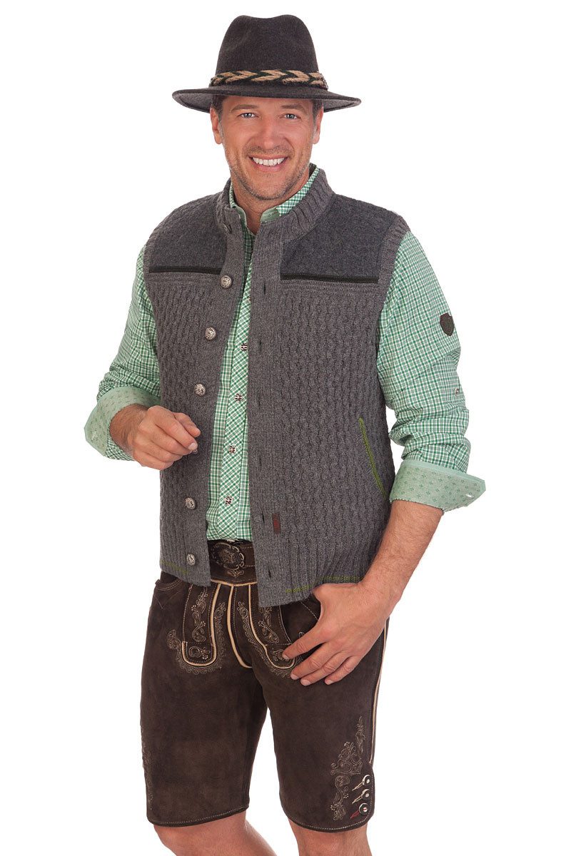 Spieth & Wensky Trachtenweste Trachtenweste - AXEL - mittelgrau