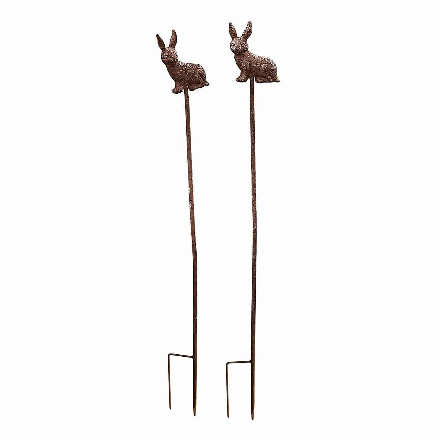 Mirabeau Gartenstecker Gartenstab 2er Set Dariyah antikbraun