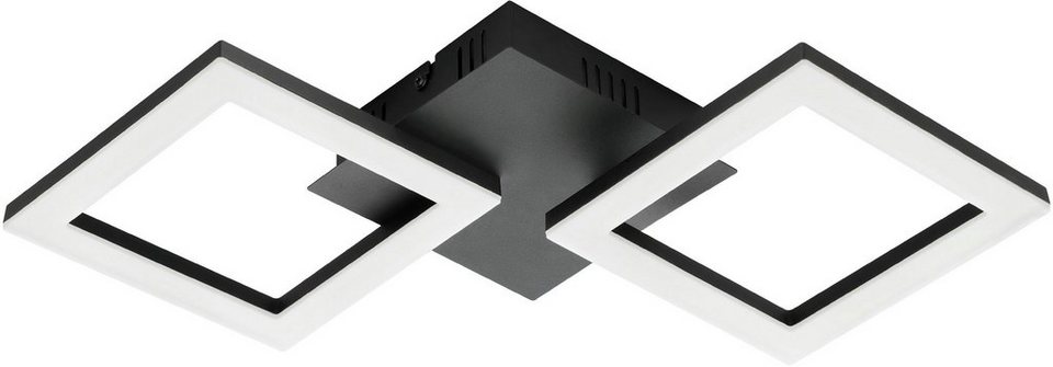 EGLO Deckenleuchte PARANDAY-Z, LED fest integriert, warmweiß - kaltweiß,  Deckenleuchte in schwarz aus Stahl - Connect Z, Deckenleuchte PARANDAY-Z  überzeugt durch Qualität und Langlebigkeit