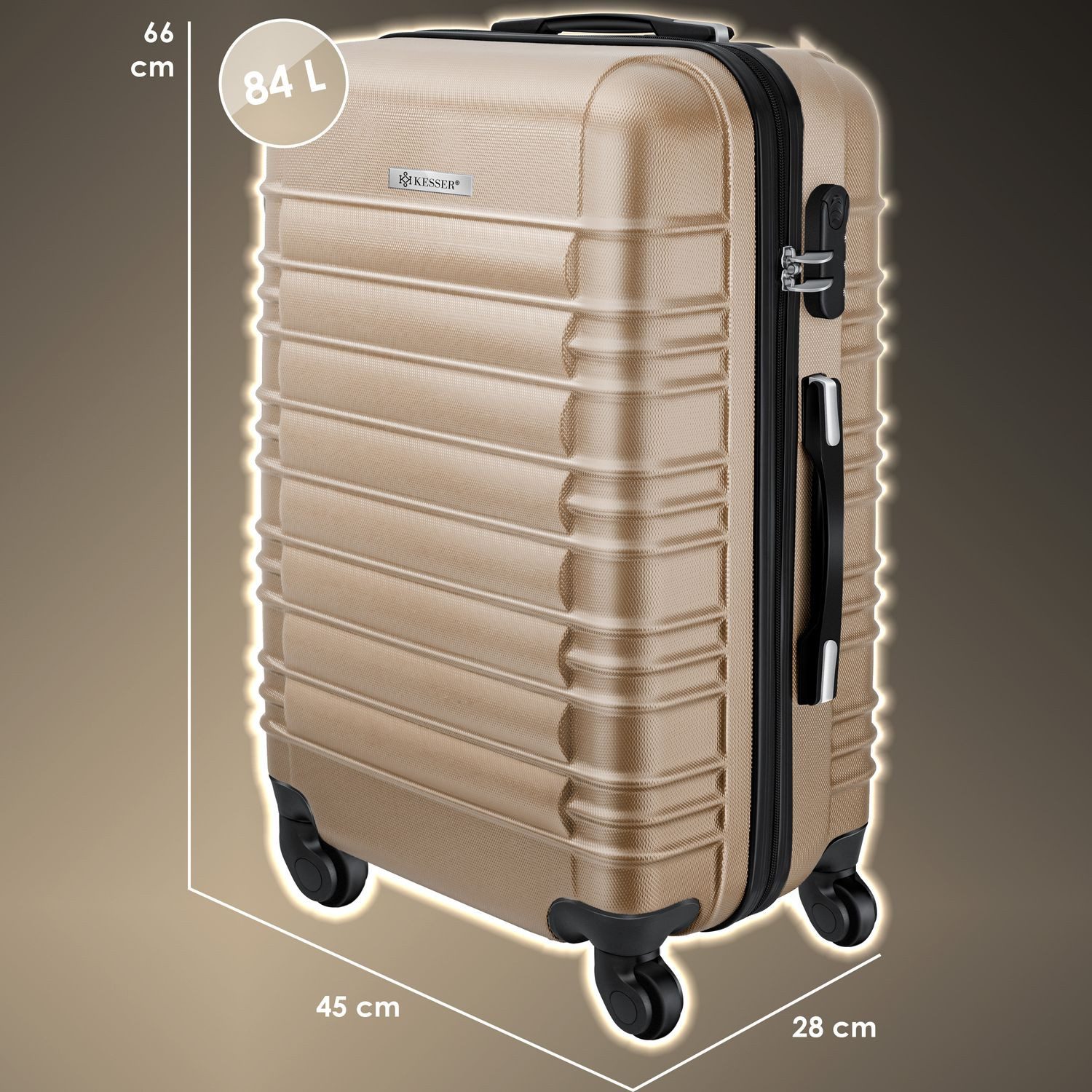 KESSER Kofferset, (1 tlg), Reisekoffer Hartschalen-Koffer Inkl. Kofferwaage günstig online kaufen