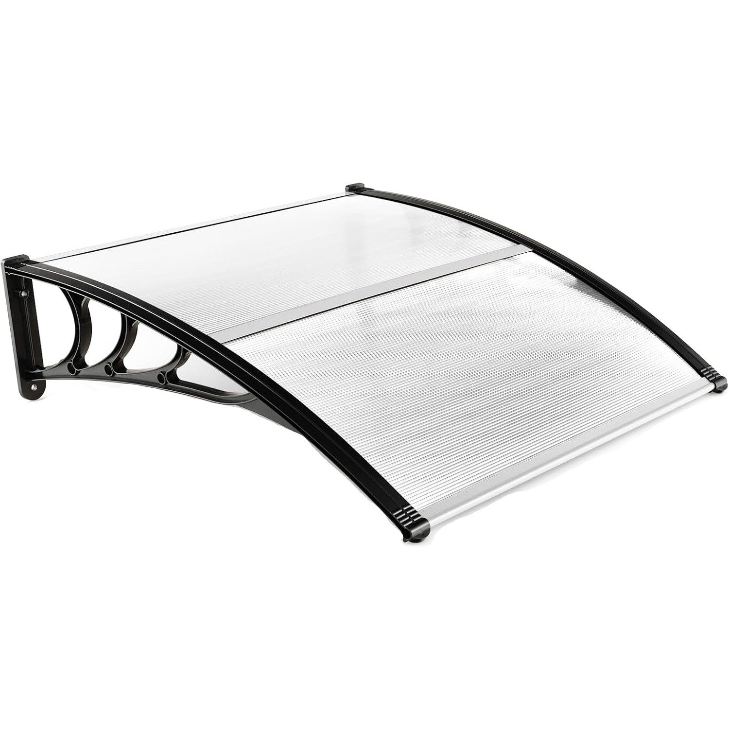 KOMFOTTEU Vordach für Haustür, 5mm Dicker Haustürdach, 102/122/199 × 99 cm