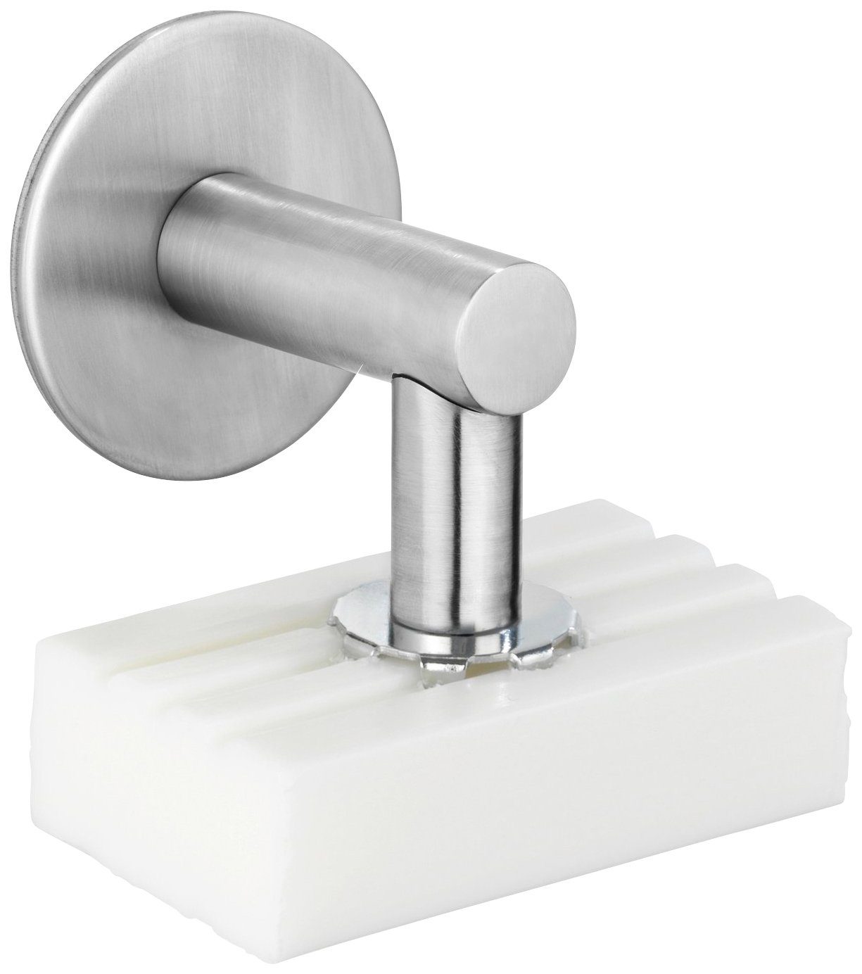 WENKO Seifenhalter, Breite: 4,5 cm, Edelstahl Magnetseifenhalter glänzend, zum kleben
