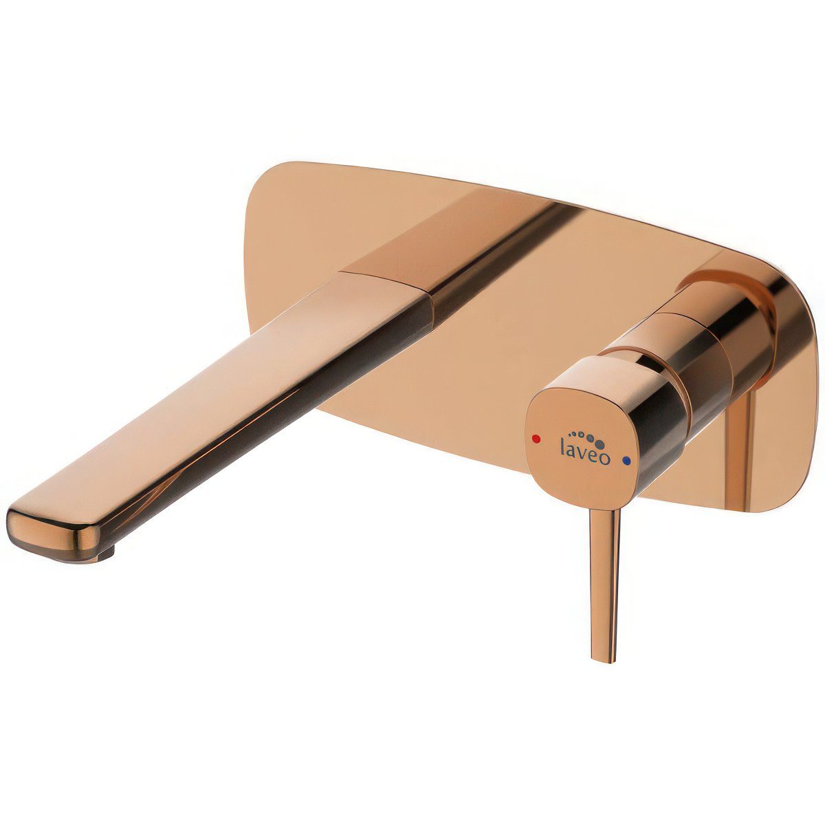KOLMAN Waschtischarmatur POLA Waschbecken Wasserhahn Unterputz Mischbatterie mit Click-Clack in Rosegold