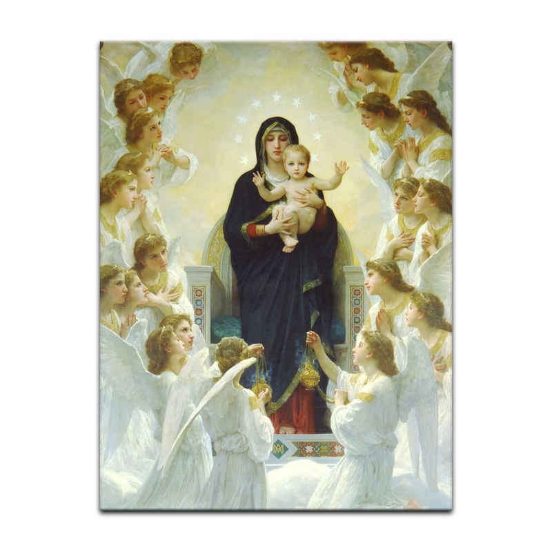 Bilderdepot24 Leinwandbild Alte Meister - William-Adolphe Bouguereau - Die Jungfrau mit Engel, Menschen