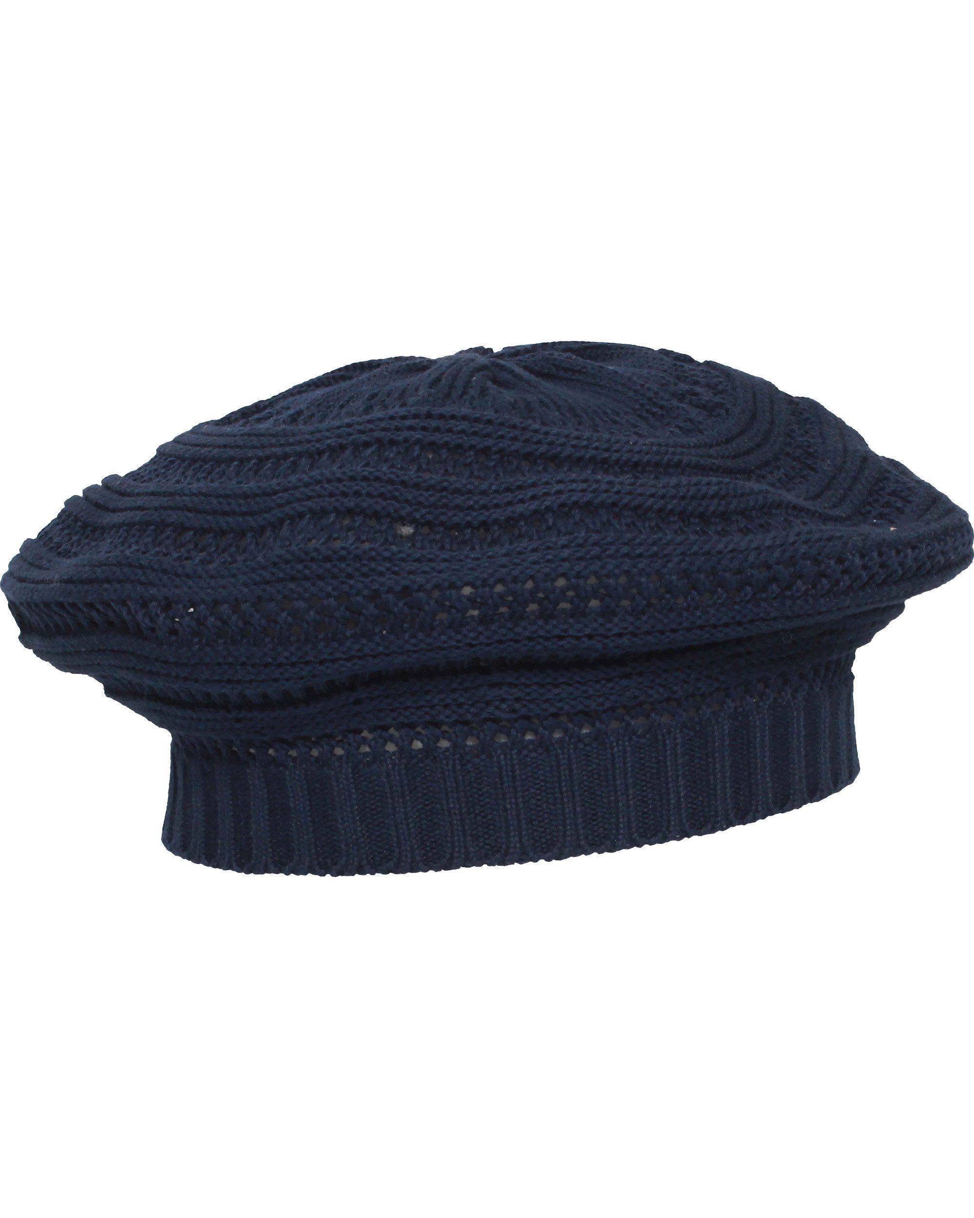 Loevenich Baskenmütze Loevenich Béret mit süßem Loch-Muster (keine) keine