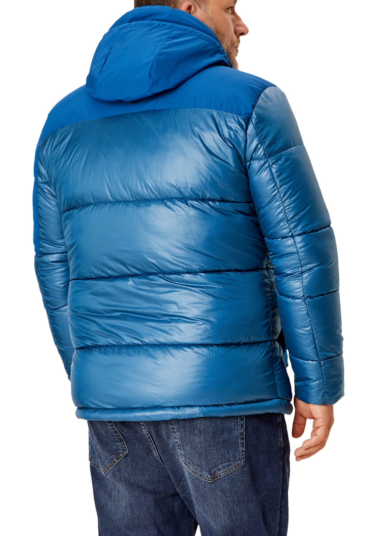 s.Oliver Puffer Jacket petrol Outdoorjacke Fabricmix im