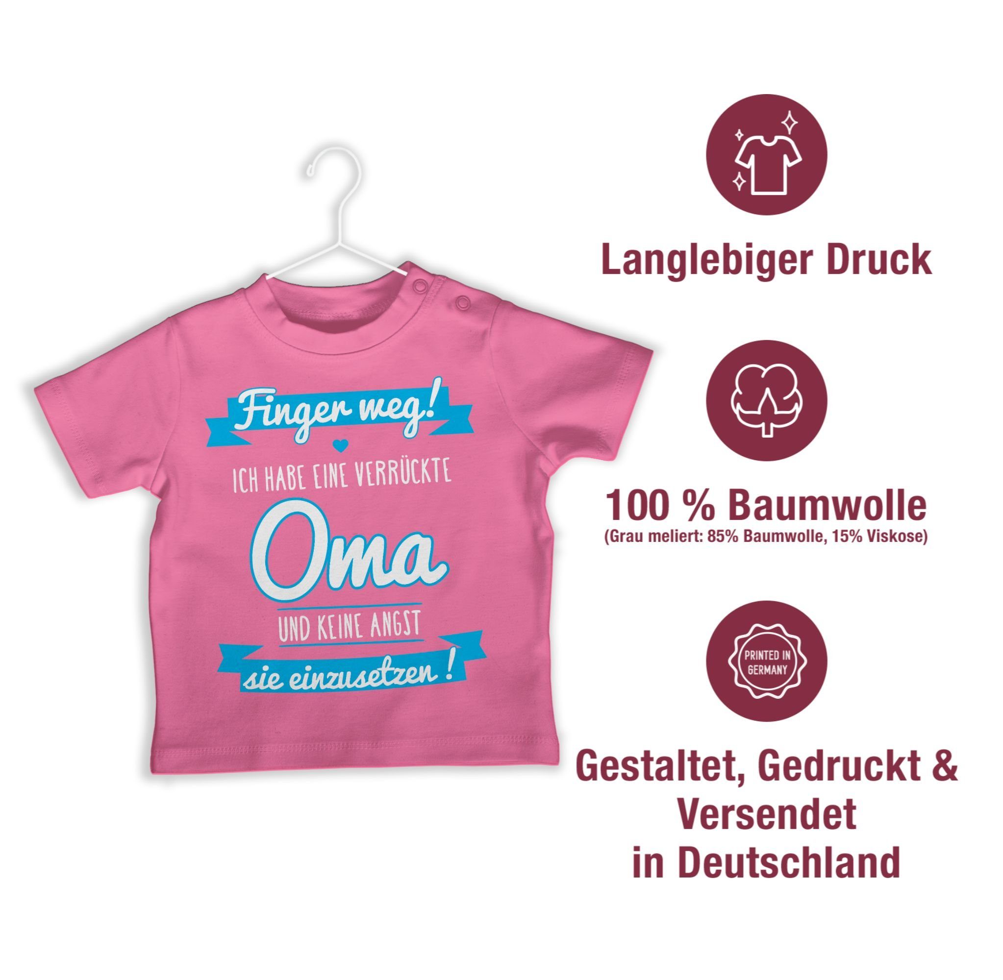 Shirtracer T-Shirt Ich habe eine verrückte Oma blau Sprüche Baby