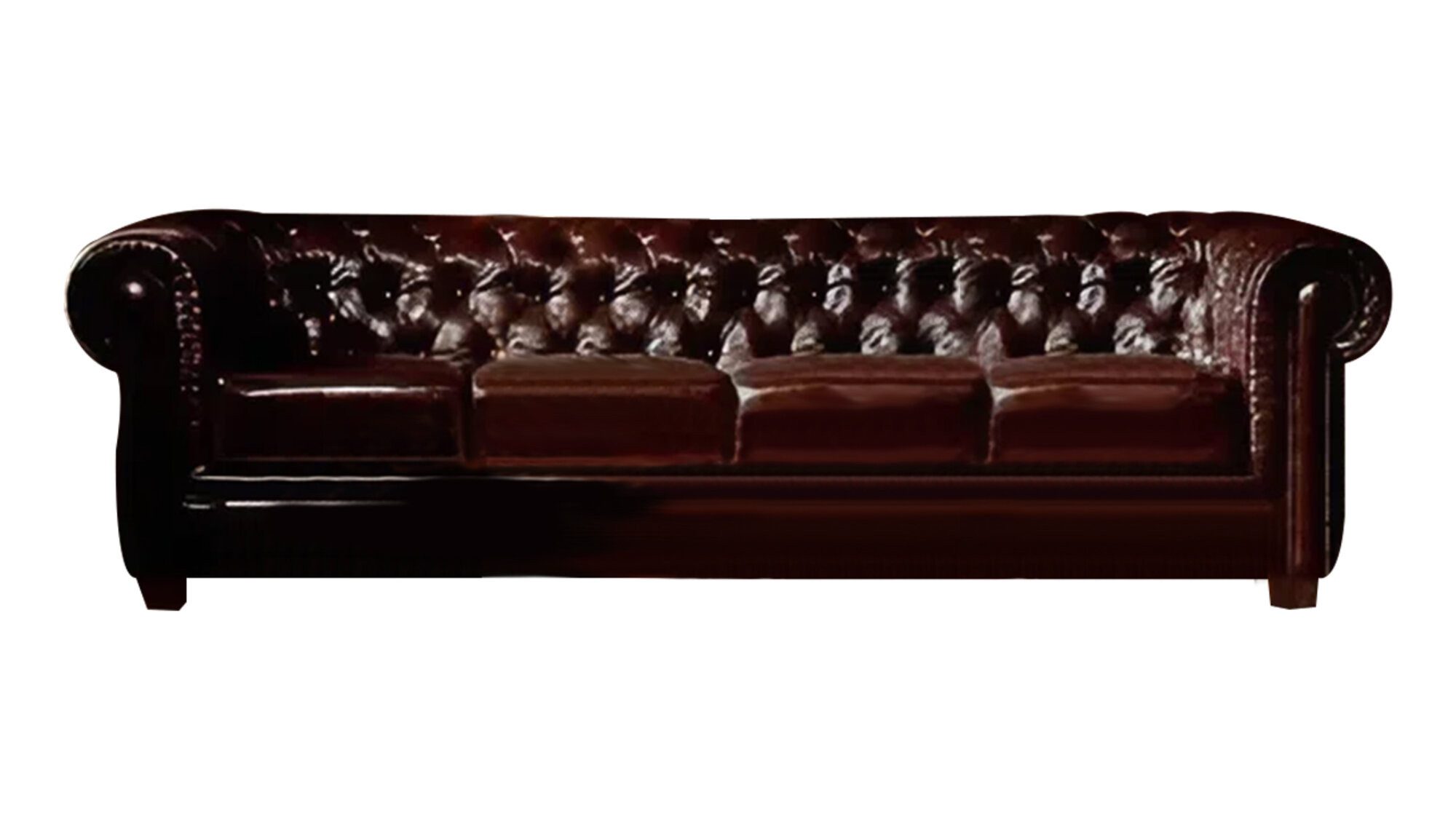 JVmoebel Chesterfield-Sofa Edle Polster Sofa Couch Garnitur Leder Sofa SOFORT