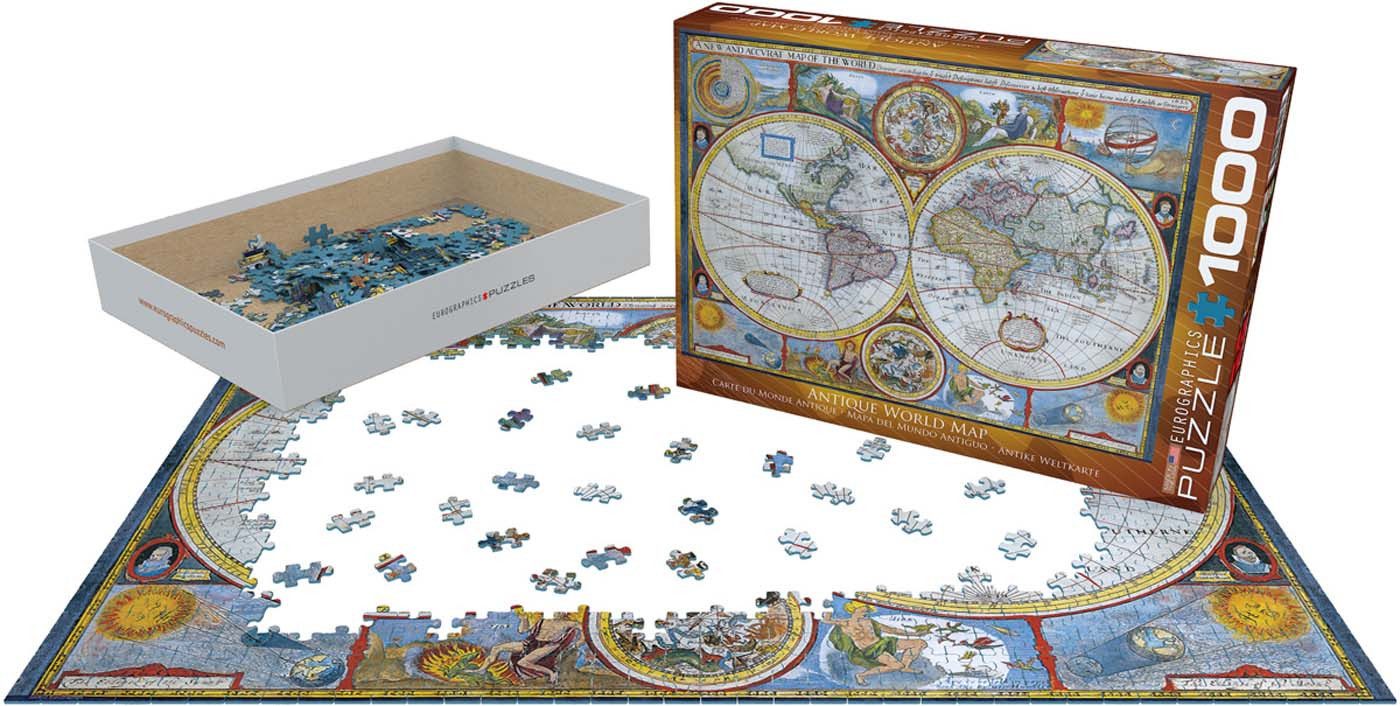 Puzzle 1000 Teile Puzzle - Antike Weltkarte, Puzzleteile