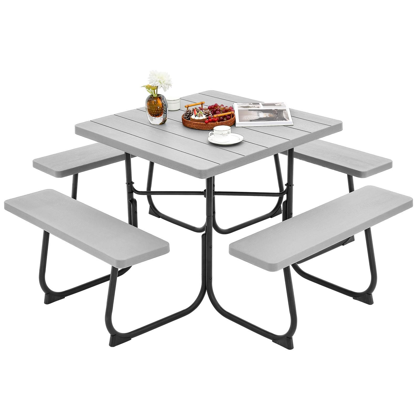 KOMFOTTEU Gartentisch, Picknicktisch Set, für 8 günstig online kaufen