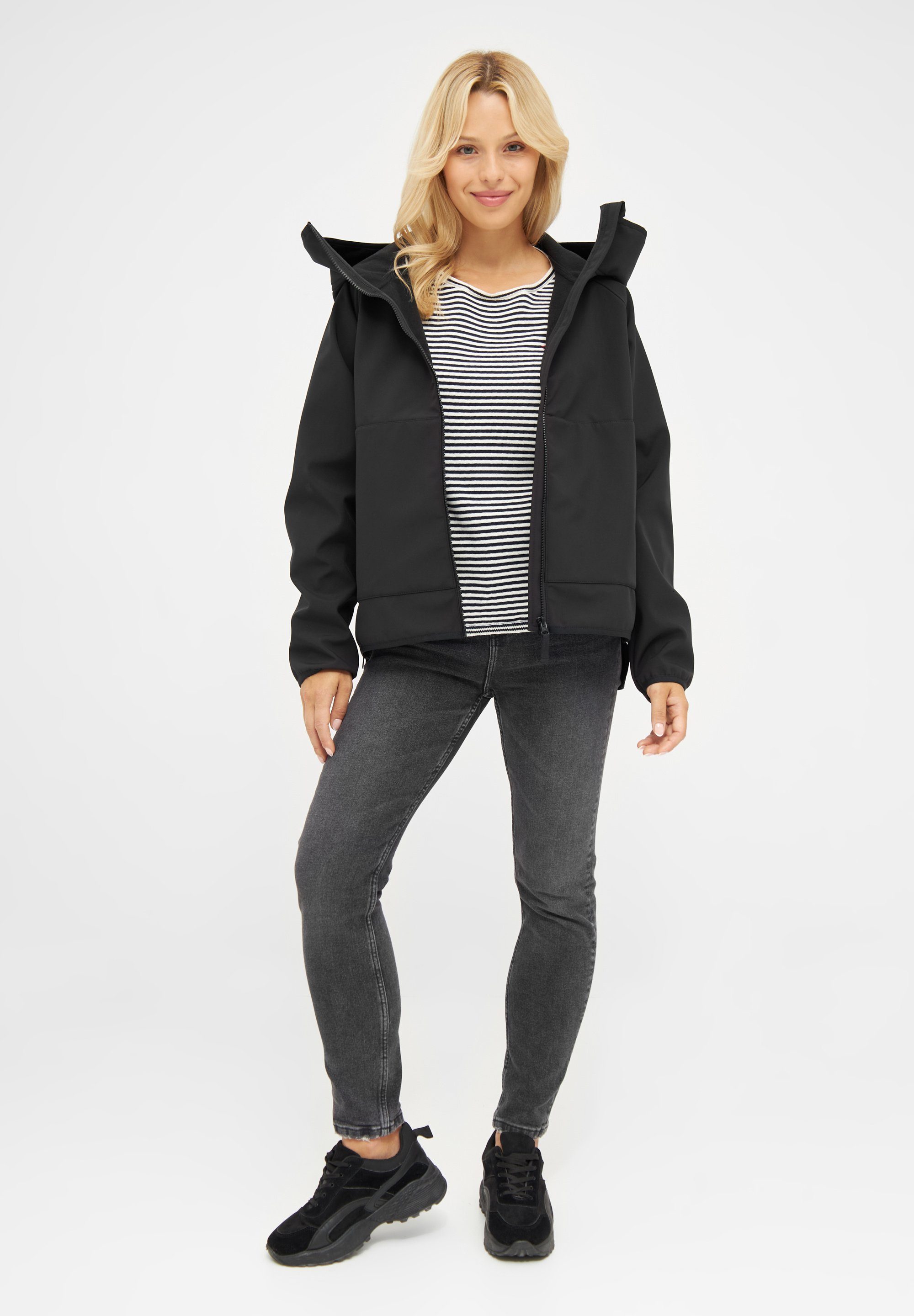 Derbe Softshelljacke Peutby wasserabweisend, winddicht, Kapuze