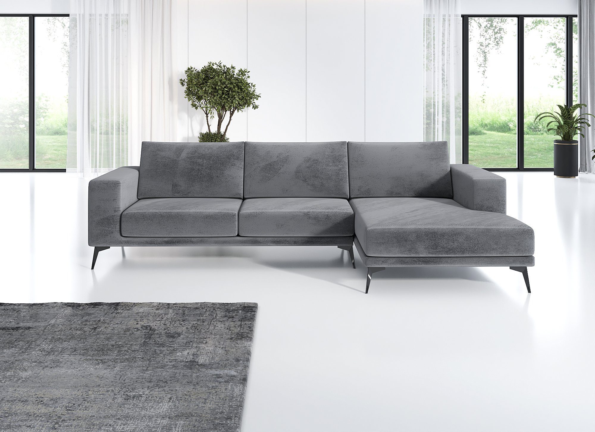 A&J MöbelLand GmbH Ecksofa ZORANO M Anthracite 18