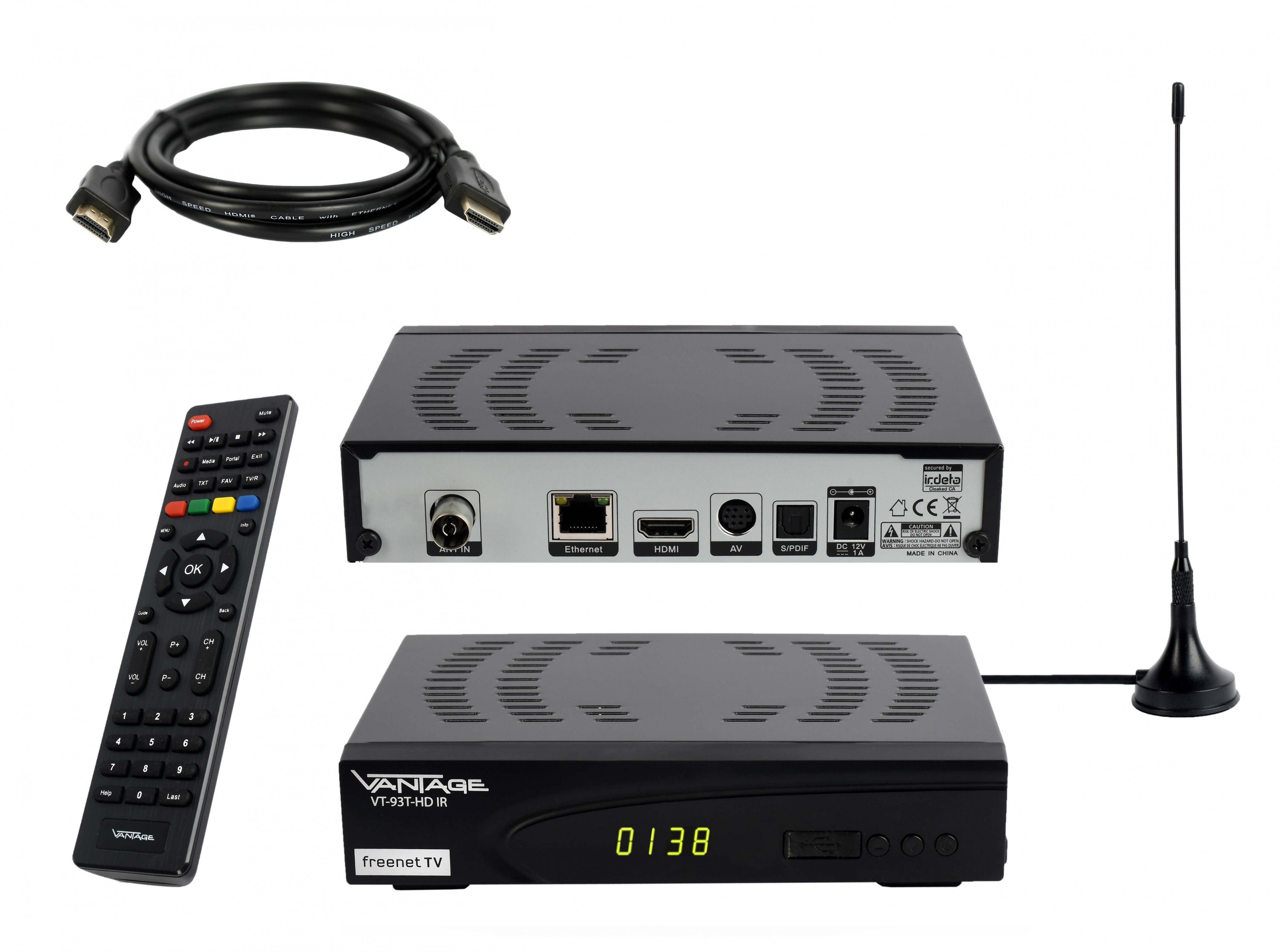 TechniSat Digipal T2 freenet TV DVB-T2 Receiver inkl. 12 Monate Freischaltung von freenet ohne weitere Zusatzkosten schwarz 