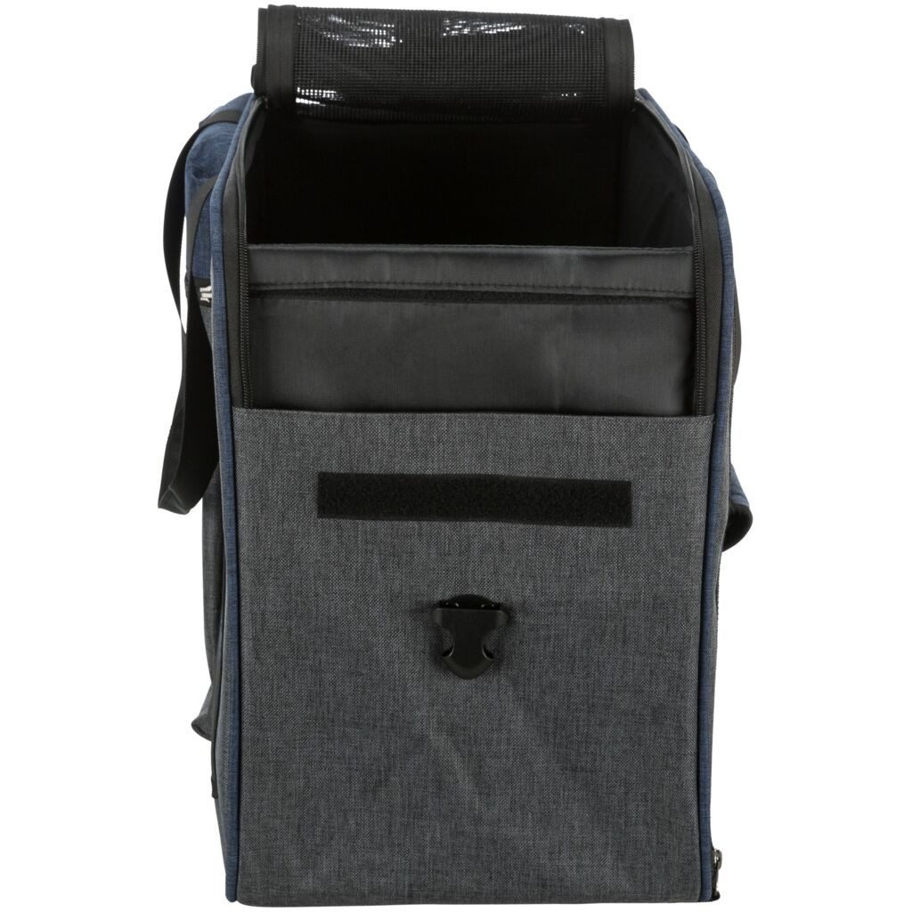TRIXIE Tiertransporttasche Rucksack & Tasche Tara 2 in 1 - grau/blau - 25 × 38 × 50 cm