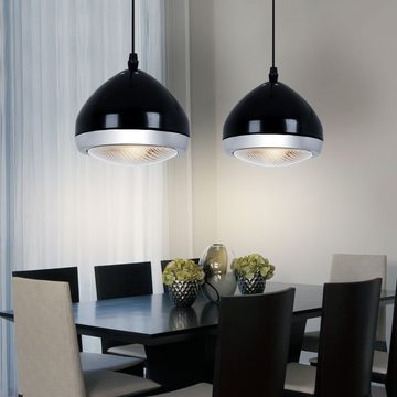 etc-shop LED Pendelleuchte, Leuchtmittel nicht inklusive, Warmweiß, Farbwechsel, Rot, Grün, Blau, Pendelleuchte Küchenlampe schwarz Hängelampe Wohnzimmer