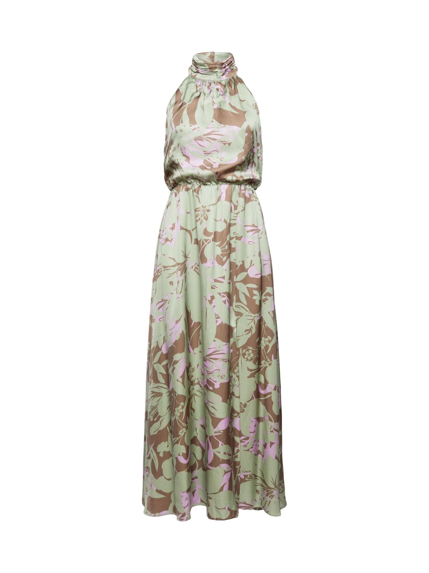 Esprit Collection Midikleid »Florales Neckholder-Kleid in Satinoptik«  online kaufen | OTTO