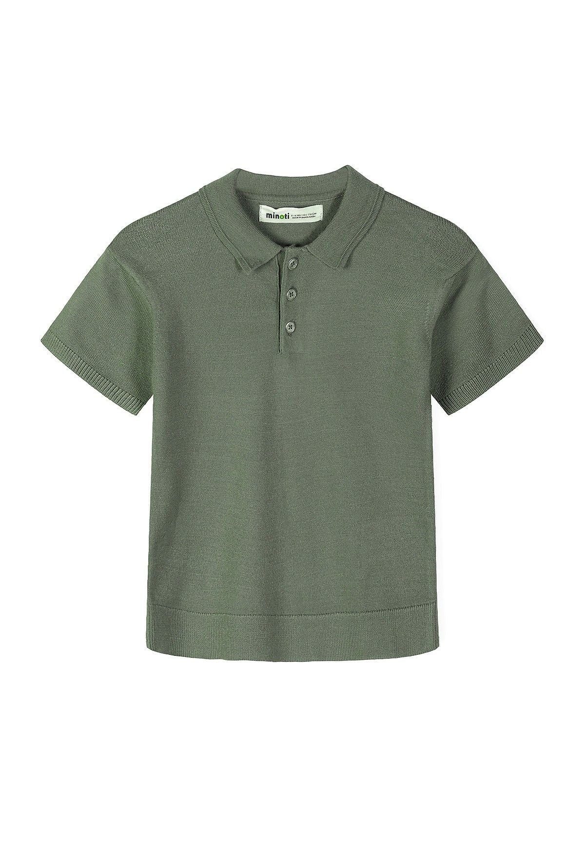 MINOTI Poloshirt für Jungen Feinstrick mit Rippbündchen