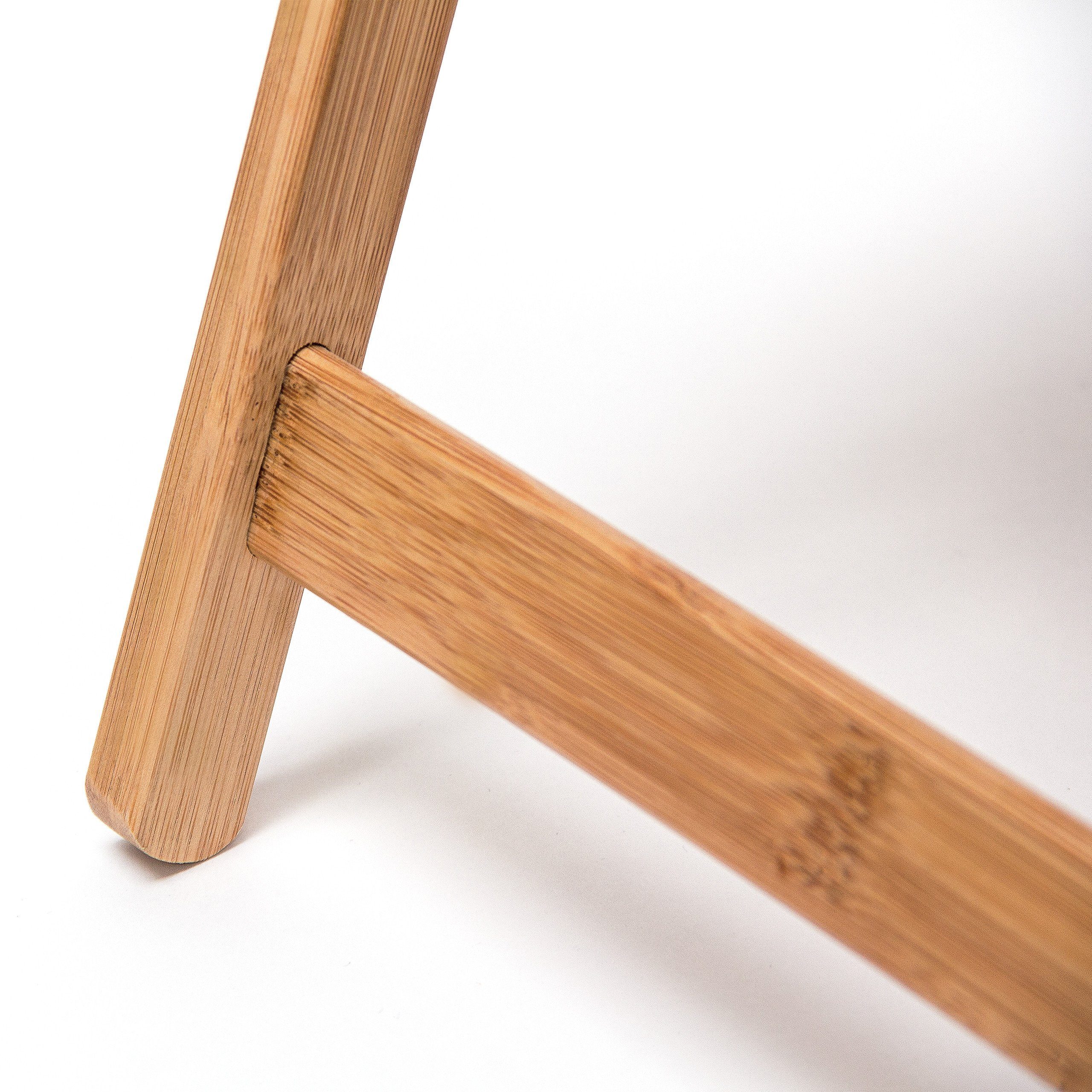 relaxdays Tablett Betttablett Bambus lackiert klappbar, Bambus