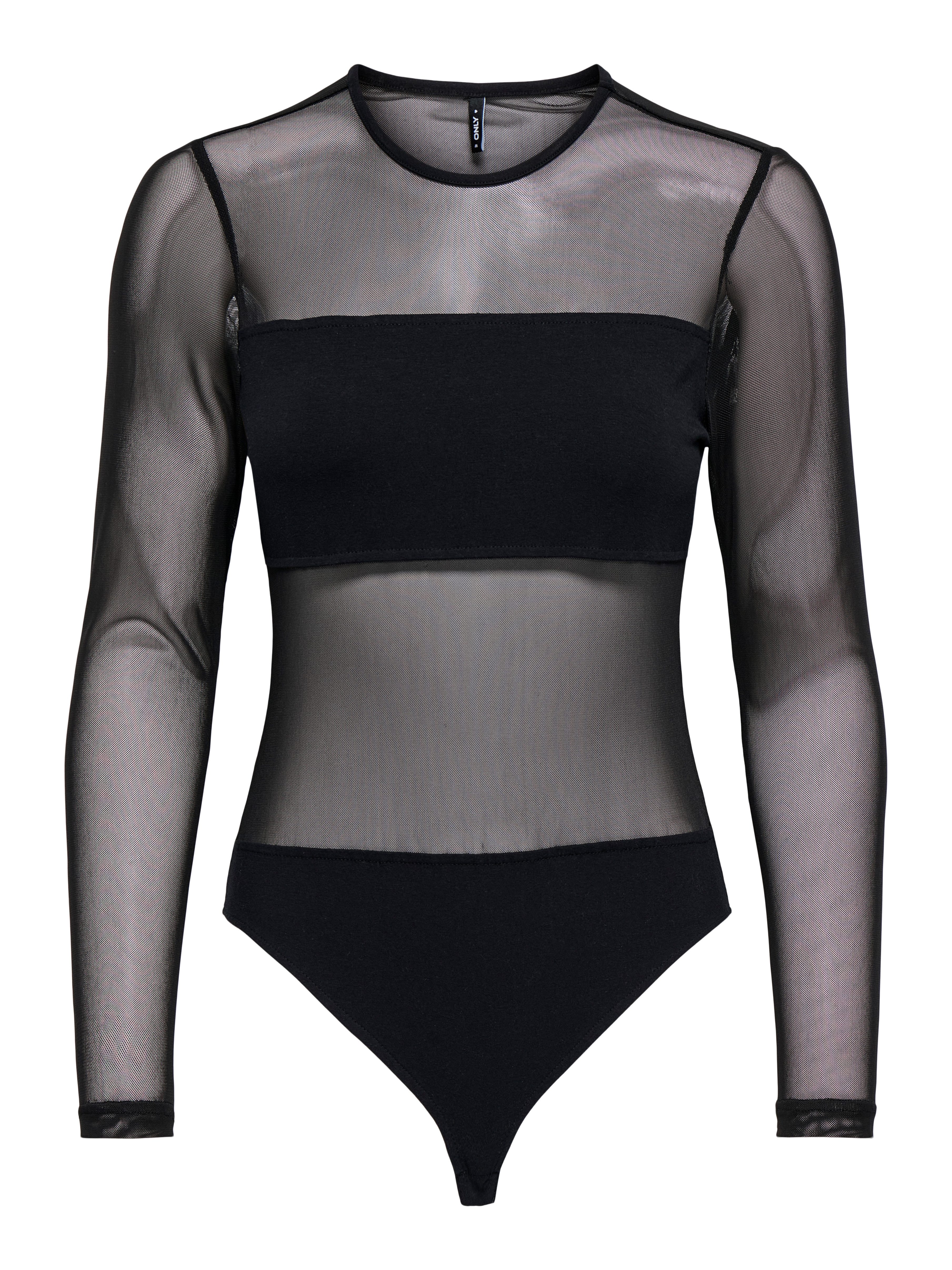ONLY Langarmbody ONLMEL L/S BODYSTOCKING CS JRS Baumwollmischung