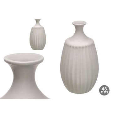 Gift Decor Dekovase Vase Grau aus Keramik 27 x 48 x 27 cm