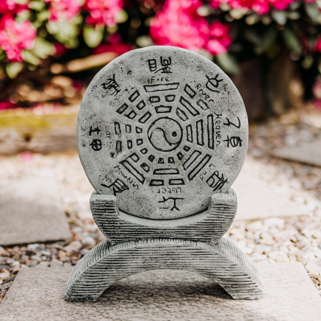 gartendekoparadies.de Gartenfigur Chinesisches Gartenhoroskop Yin und Yang, Steinfigur, H. 47 cm, 13 kg, Frostsicher