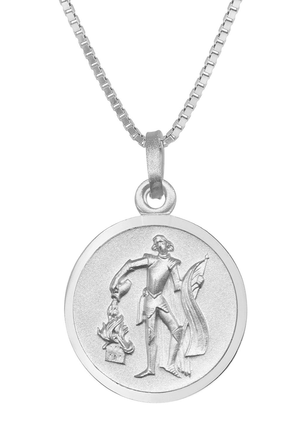Kette mit Anhänger mit St. Florian Anhänger Ø 16 mm 925 Silber