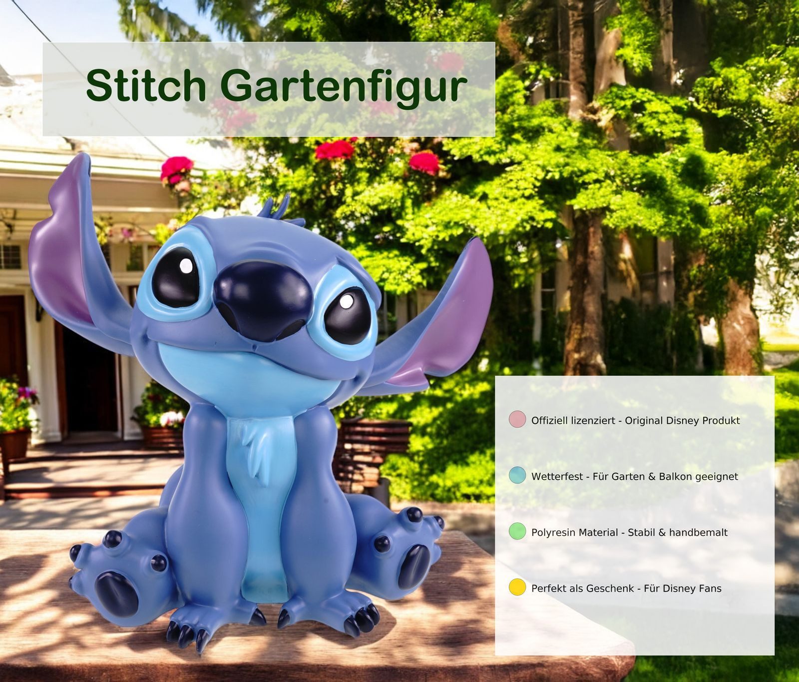 Disney Gartenfigur Stitch Disney's frecher Lilo günstig online kaufen