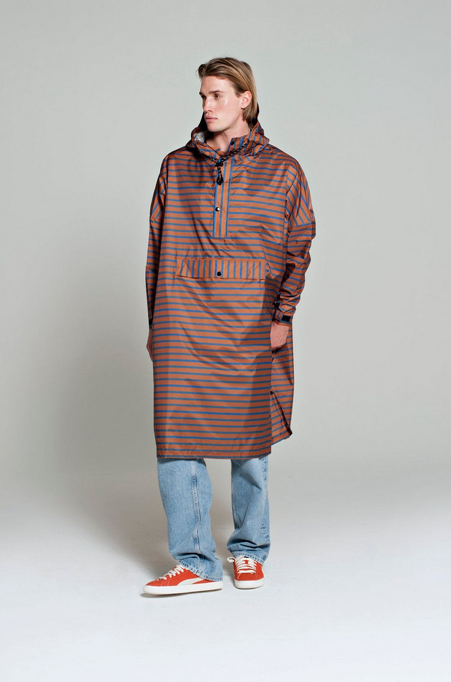 Rainkiss Regenponcho Breton Brown Blue