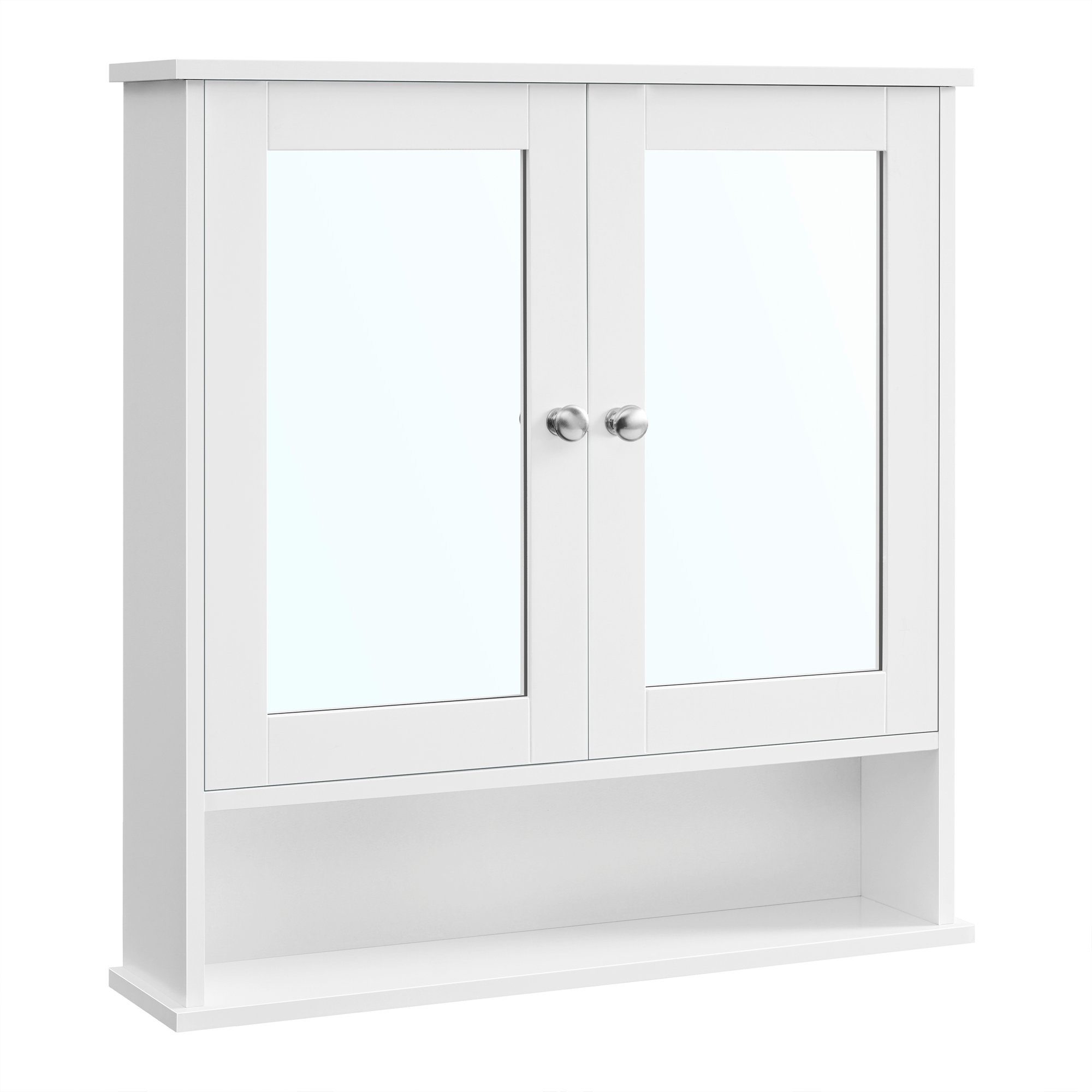 VASAGLE Spiegelschrank Badschrank Wandschrank Hängeschrank Breite 56.5-65cm günstig online kaufen