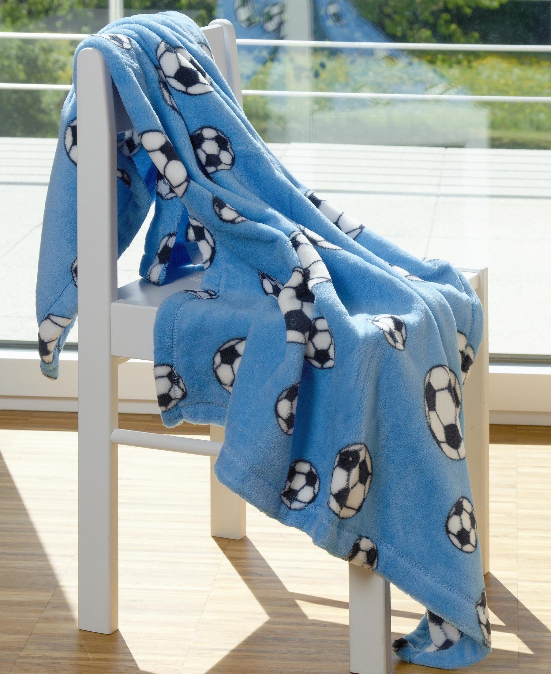 Babydecke Fleece-Decke Fußball, Playshoes