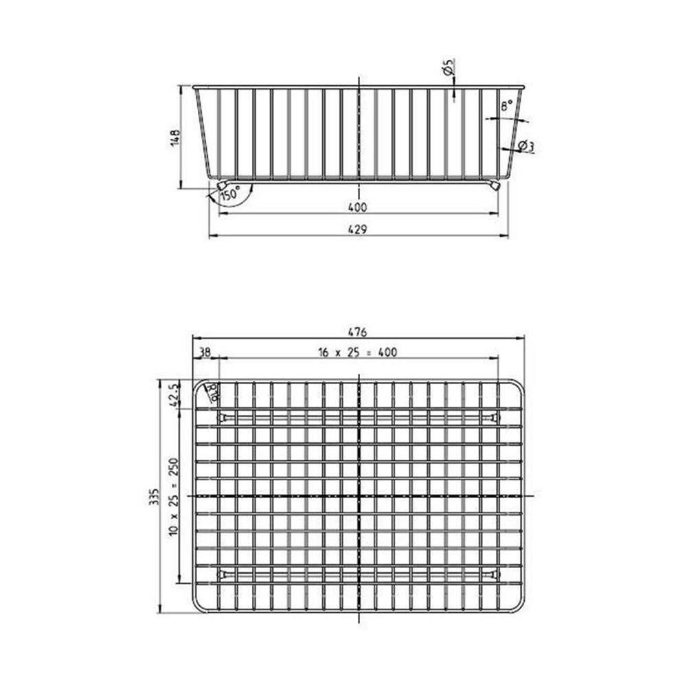 Systemceram Geschirrständer Geschirrkorb Edelstahl