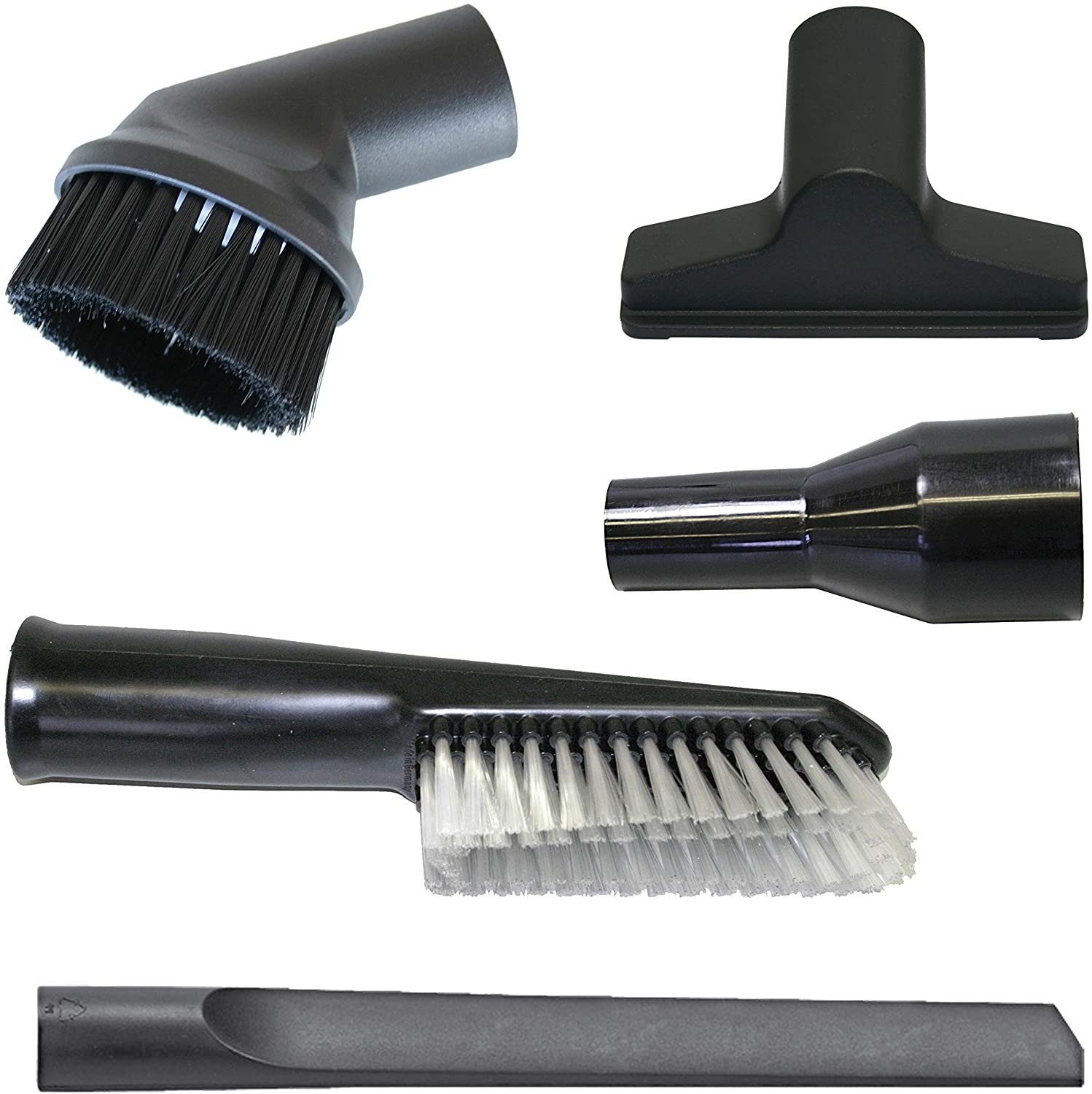 haaga Universaladapter für Staubsaugerrohre Starmix Düsenset 5-tlg Fugendüse Saugpinsel Saugbürste Polserdüse