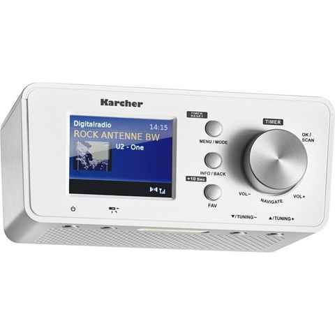 Karcher RA 2035D Digitalradio (DAB) (Digitalradio (DAB), UKW mit RDS, 1,5 W, Bluetooth, Wecker, Farbdisplay, Timer, Wandmontage)
