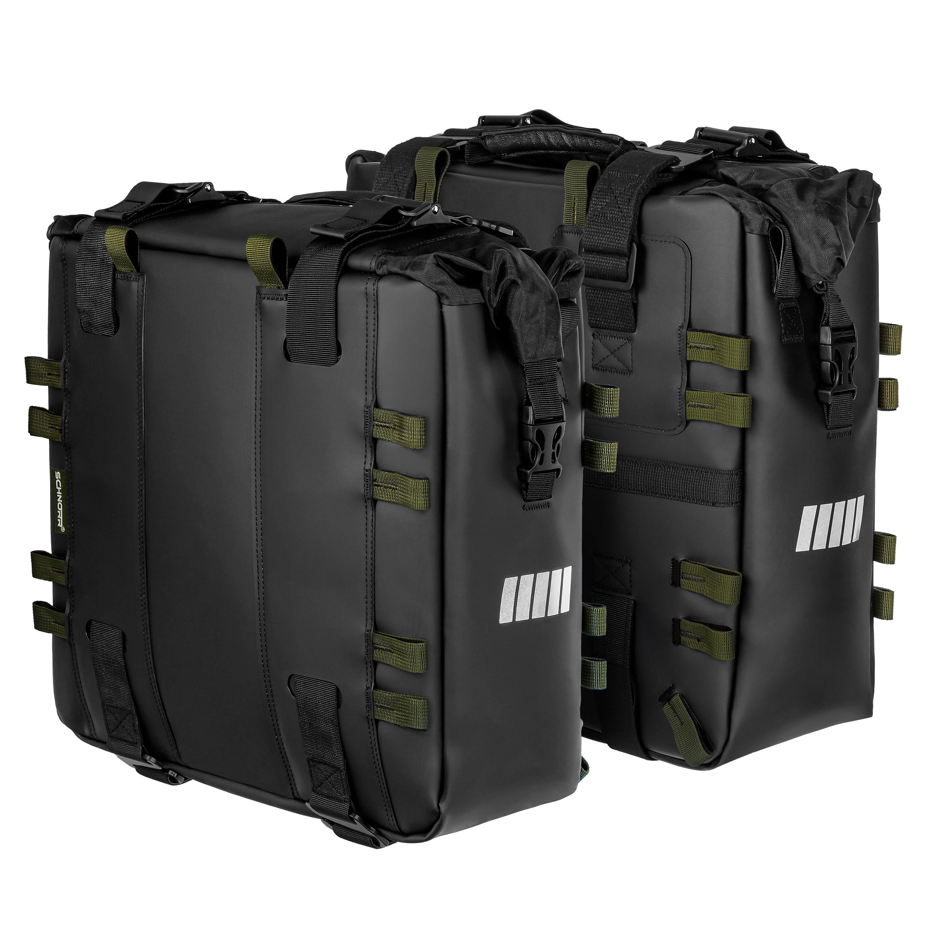 Gepäckträgertasche Motorrad Seitentaschen Set (2×22L) Softbags für Honda XL 750 Transalp