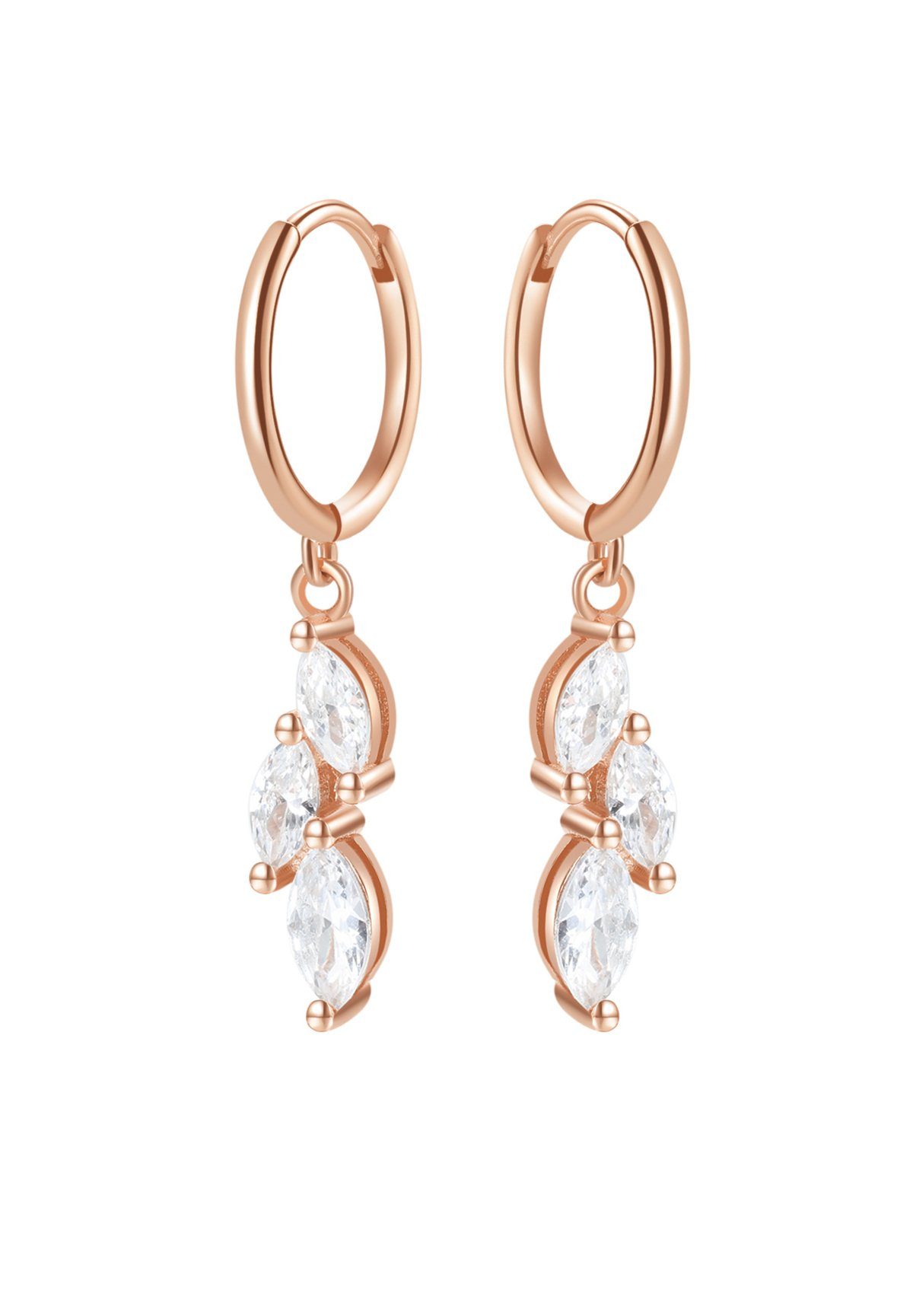 Hey Happiness Paar Ohrhänger Tropfen Kristalle, Damen Silber Ohrringe, Silb günstig online kaufen