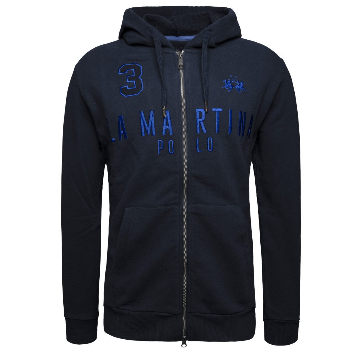 La Martina Sweatjacke MAF305 Herren Zip Hoodie, Kapuzenjacke, Trainingsjacken, Zip Pullover, Freizeitjacke