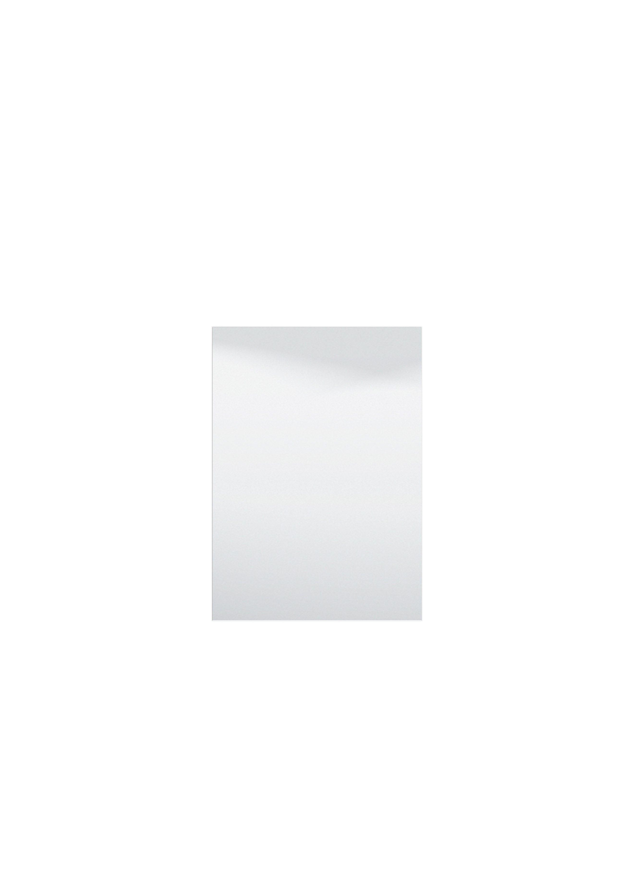 möbelando Wandspiegel Cacak, Moderner Spiegel, Trägerplatte aus melaminbeschichteter Spanplatte in Weiß. Breite 57,5 cm, Höhe 80 cm, Tiefe 2 cm