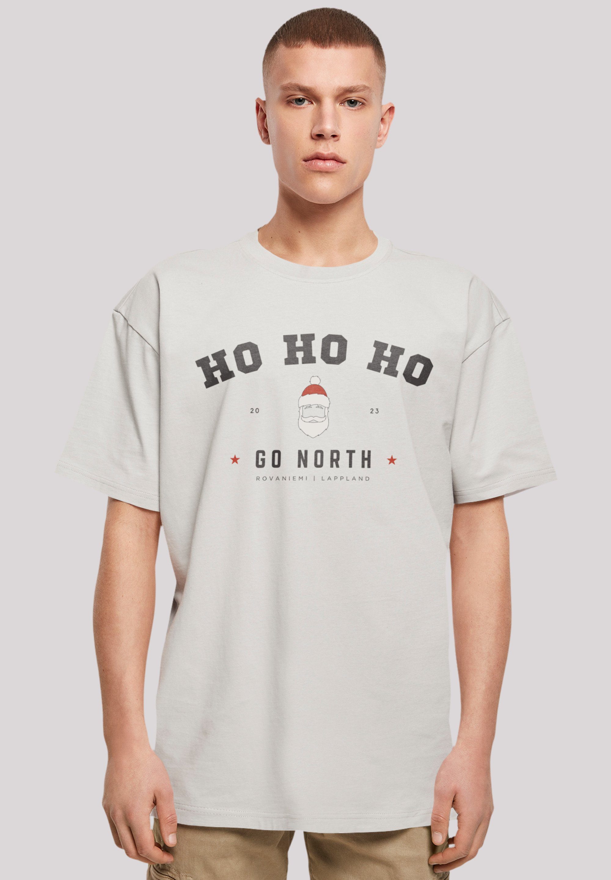 F4NT4STIC T-Shirt Ho Ho Ho Santa Claus Weihnachten Weihnachten, Geschenk, Logo lightasphalt