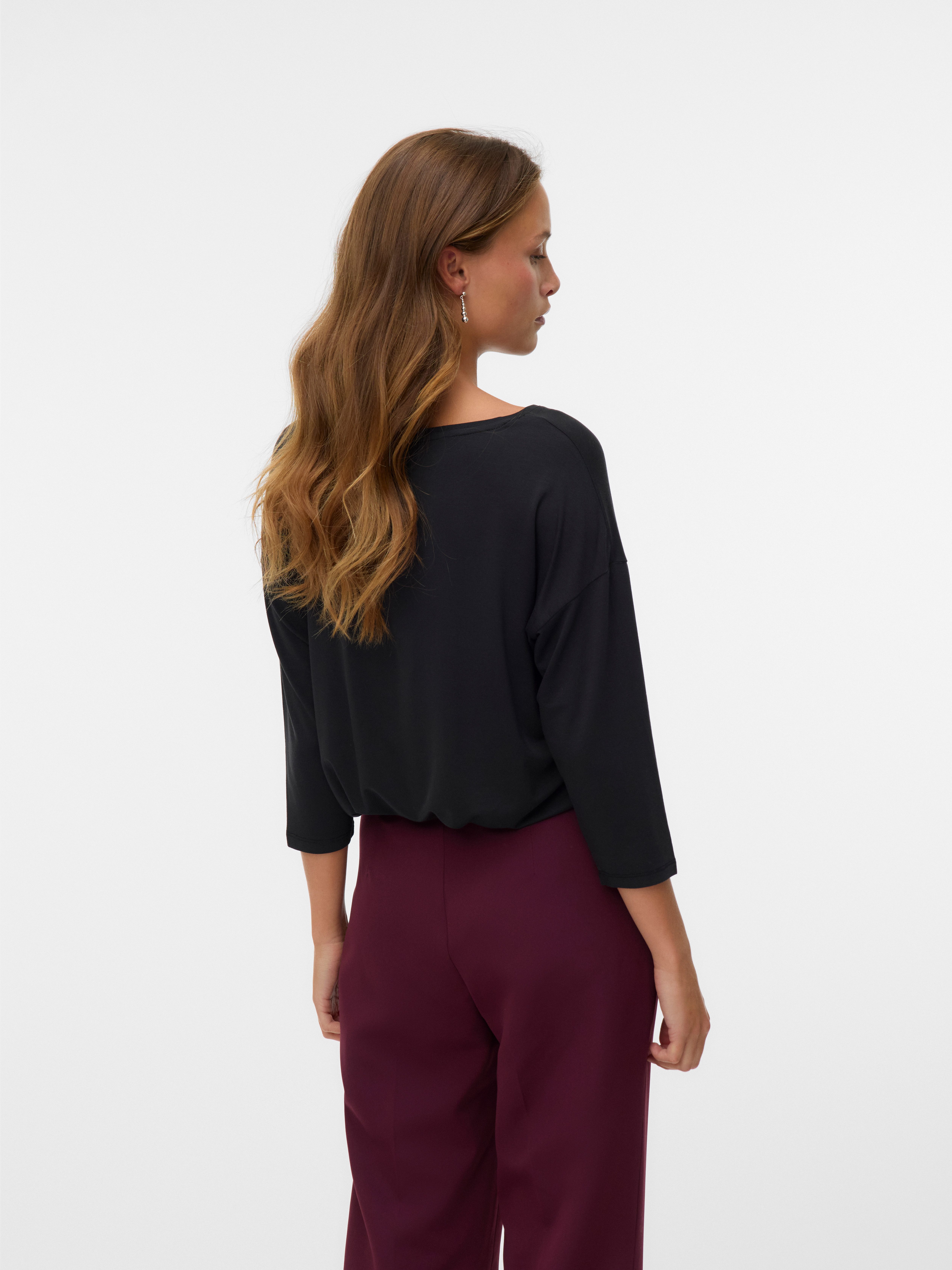 Vero Moda 3/4-Arm-Shirt VMAVA 3/4 TOP JRS GA NOOS Materialmix, regular fit günstig online kaufen