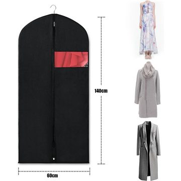 HIBNOPN Kleiderschutzhülle 4 Stück Kleidersack für Atmungsaktiver Stoff Kleidersäcke 60x140 cm (4 St)