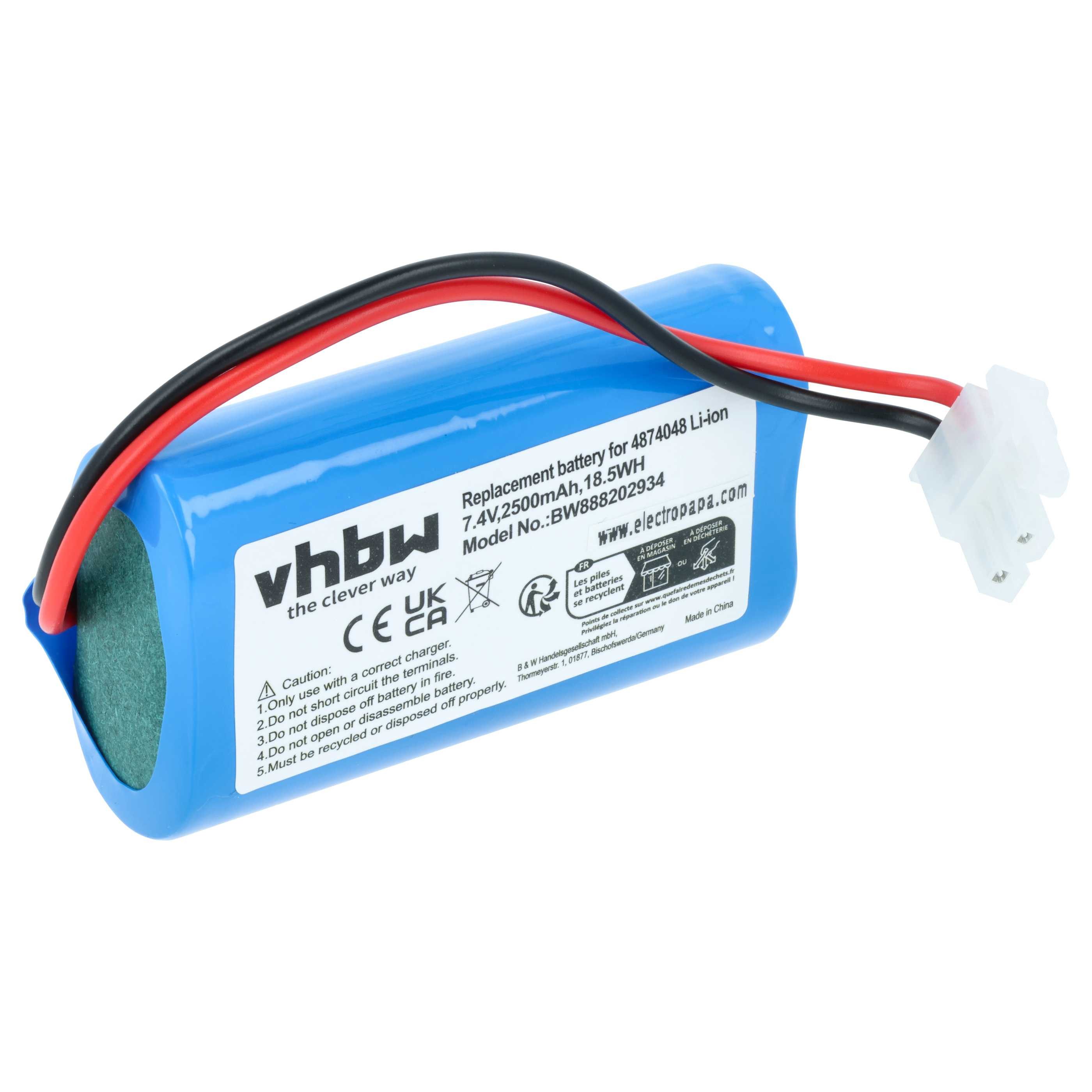 vhbw Akku passend für Severin Chill AH 7914, HV 7144 Handstaubsauger (2500 Staubsauger-Akku Akku Li-Ion 2500 mAh (7,4 V, 1 St), Leistungsfähiger Austausch-Akku für Ihren Staubsauger