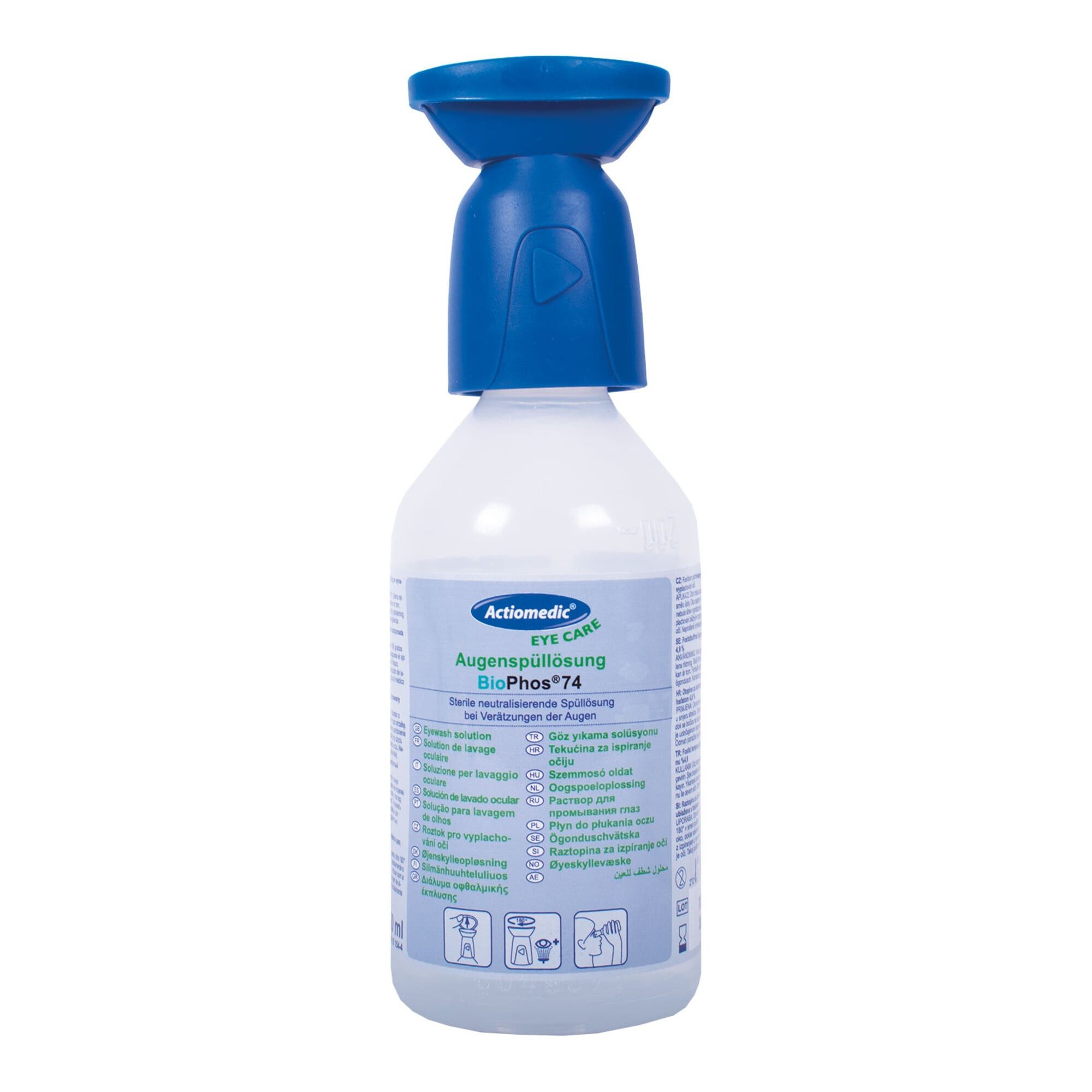 GRAMM medical Erste-Hilfe-Set GRAMM medical Actiomedic Augenspülflasche BioPhos74, phosphatgepuffert