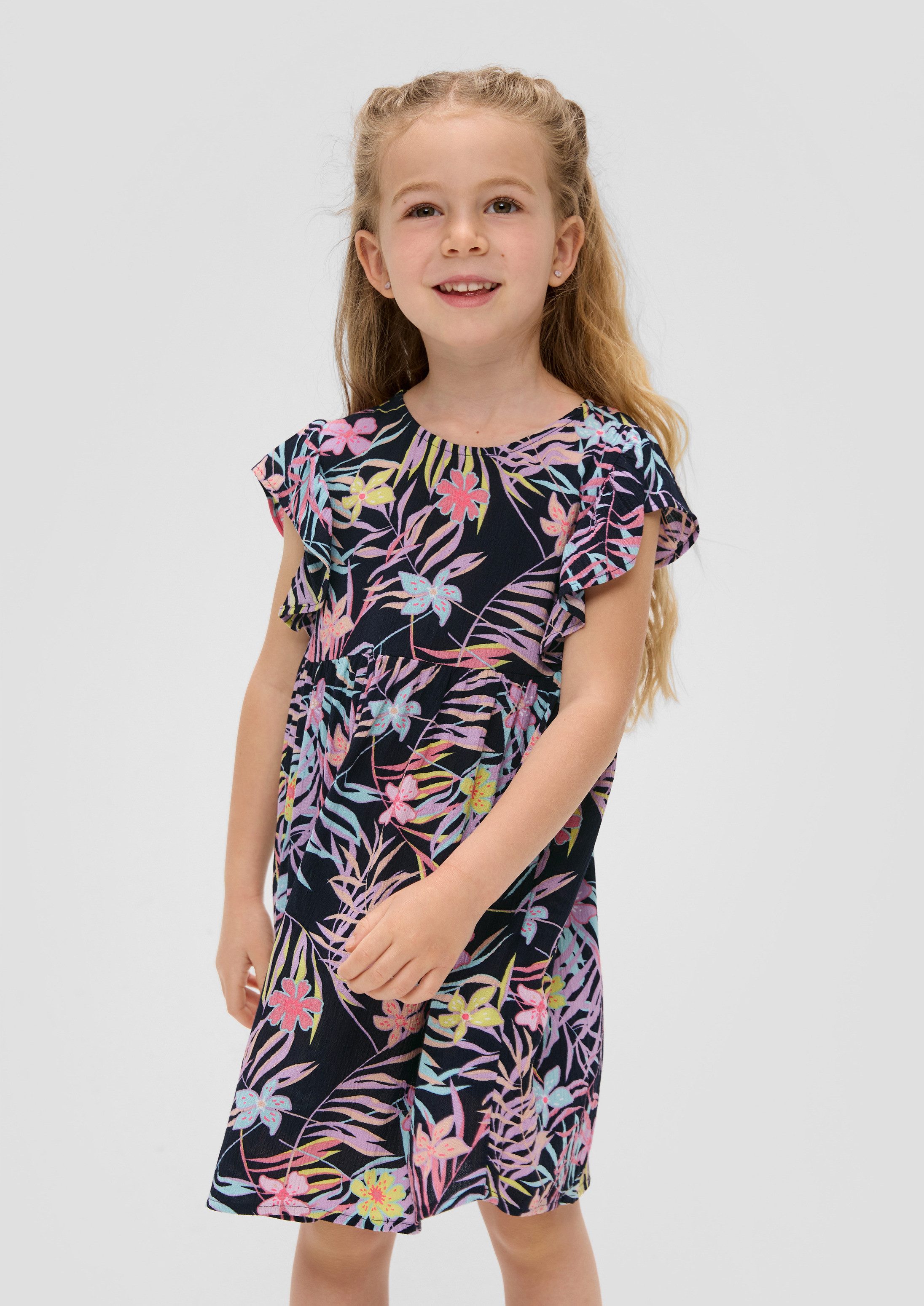 s.Oliver Midikleid Kleid Kleid in Crinkle-Optik